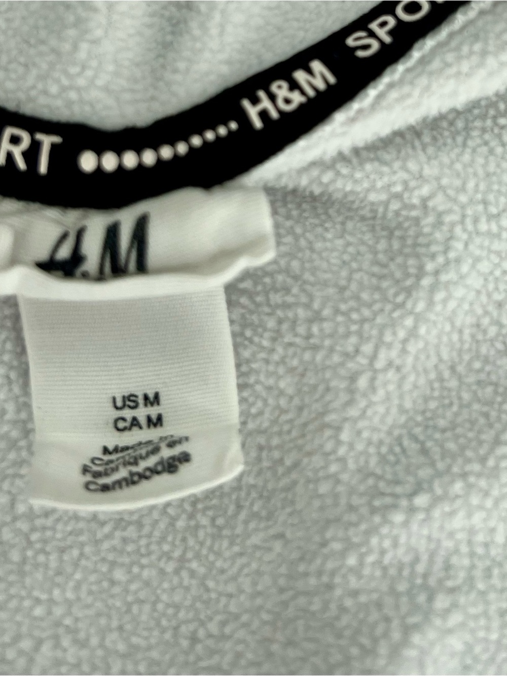 H&M White Hooded Zip-Up Utility Jacket with Black Trim - Picture 5 of 6